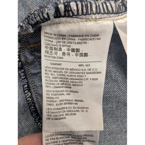 Levis Premium Denim Jacket Mens Medium Trucker Custom Embroidered 221B Sherlock - Picture 12 of 14